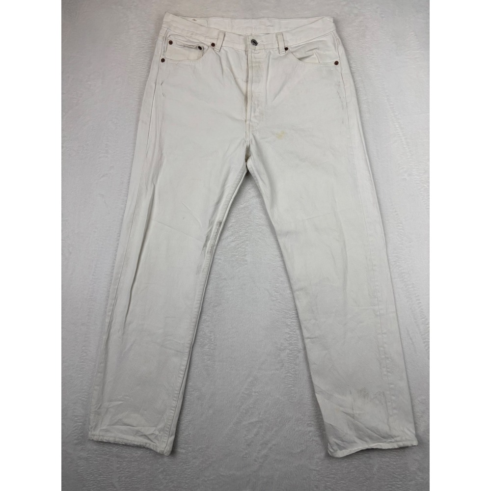 Vintage Levis 501 White Wash Mens 36x30 Made in USA Festival Y2K CB5-3